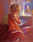 Hazel Soan Canvas Paintings - Private Moments IV